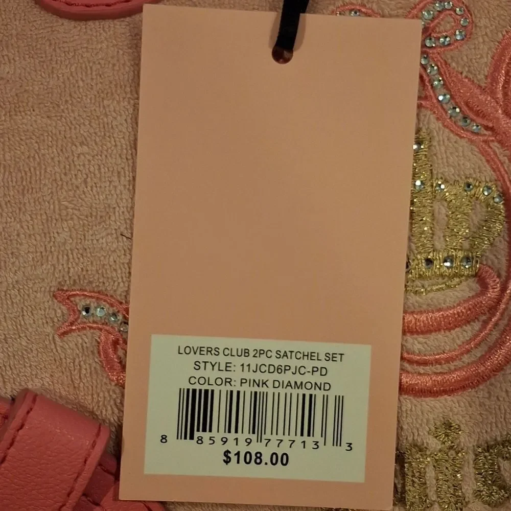 Juicy Couture Lovers Club 2 Piece Satchel Set NIB New
